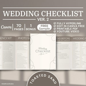 Editable Wedding Planner Checklist: Timeline & Program Templates (Digital Download)