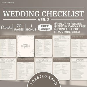 Editable Wedding Checklist Planner: Timeline & Program Templates (Digital Download)