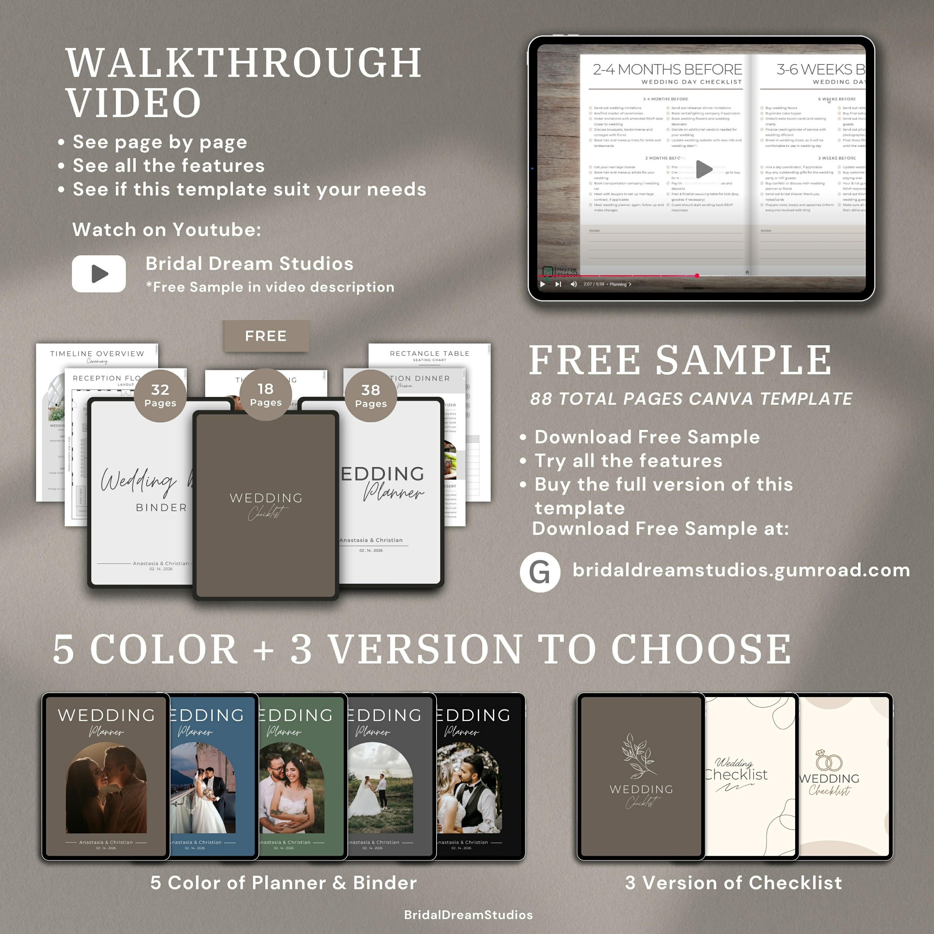 Wedding Bundle Template Printable Wedding Checklist Timeline Wedding ...