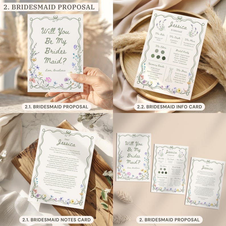 Wildflower Wedding Signs Bundle Vintage Whimsical Wedding Invite Set Modern Signature Cocktail Boho Floral Wedding Suite Bar Menu Sign, WF1 image 10