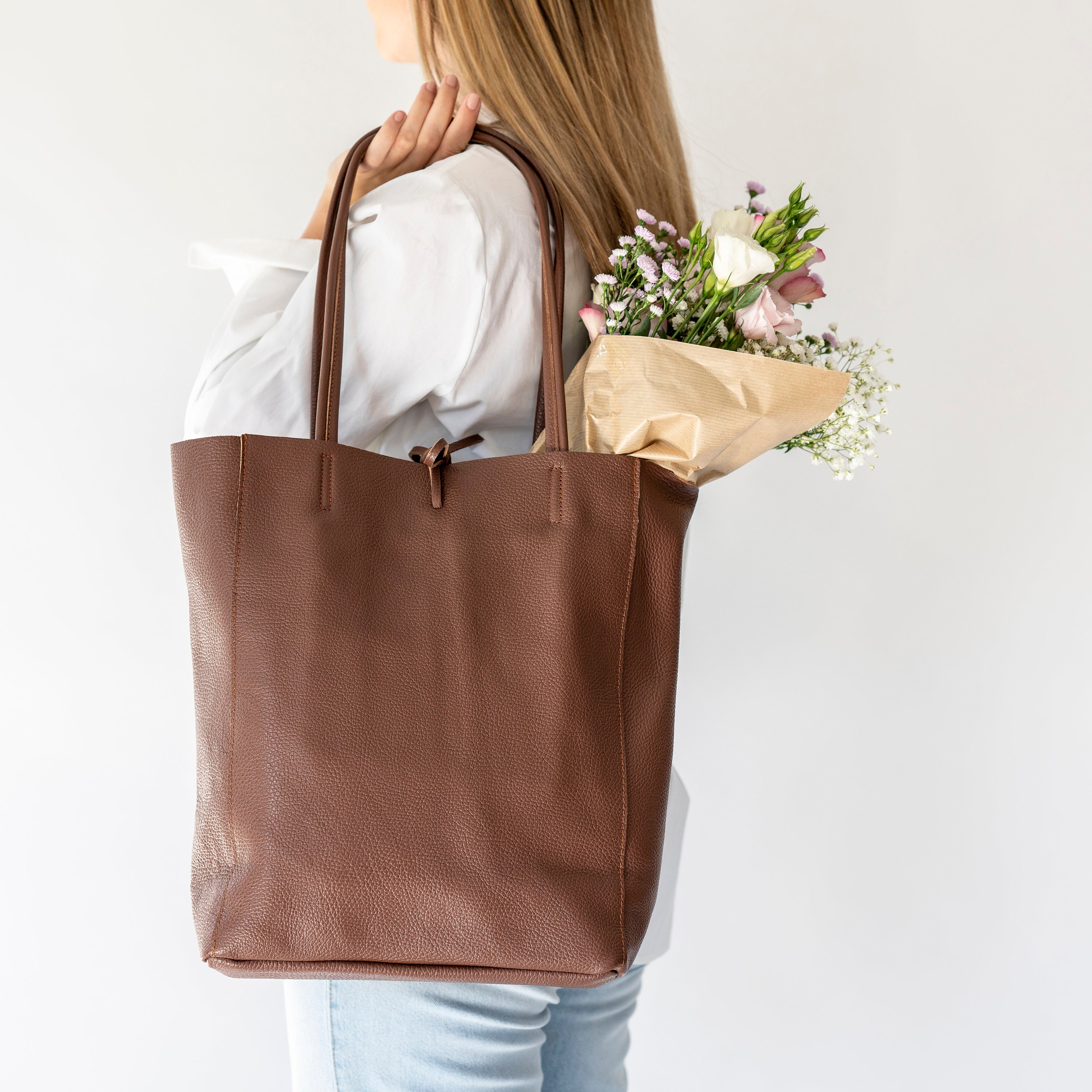 Dark brown leather bags hotsell