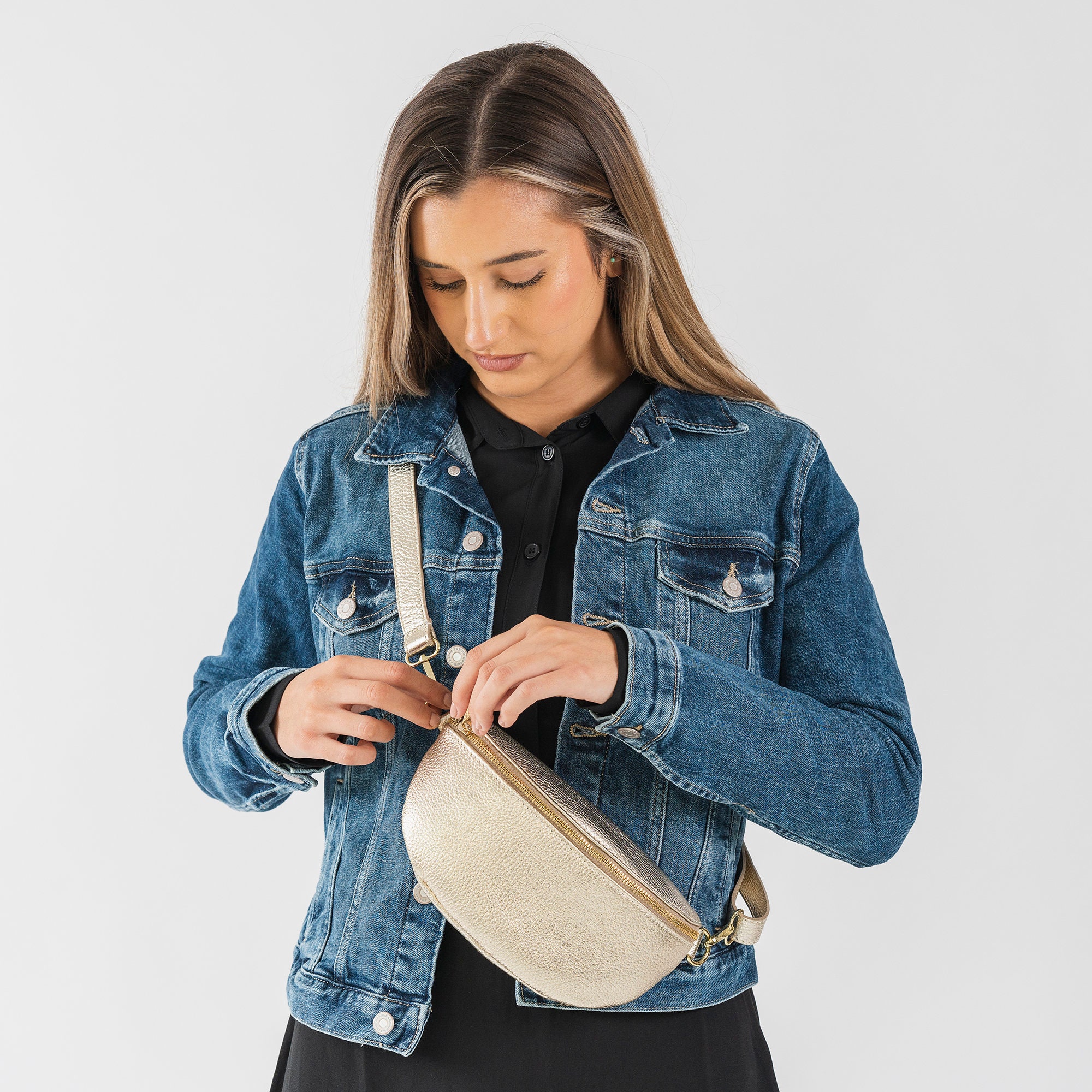 Gold bum bags hotsell