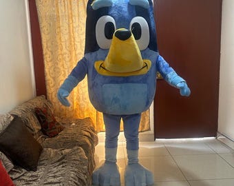 Dog Blue Costume Mascot Party Event Halloween Event Deco Botarga Costome for Adult