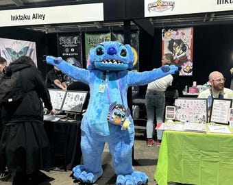 Stitch fiberglass head Costume Mascot Party Event Halloween Event Deco Botarga Costome for Adult Kids