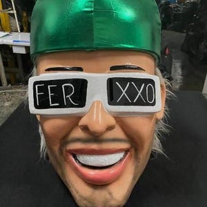 Disfraz de mascota de cabeza de fibra de vidrio Ferxoo para fiestas de mascotas, eventos de Halloween, fiestas, botarga, espectáculos