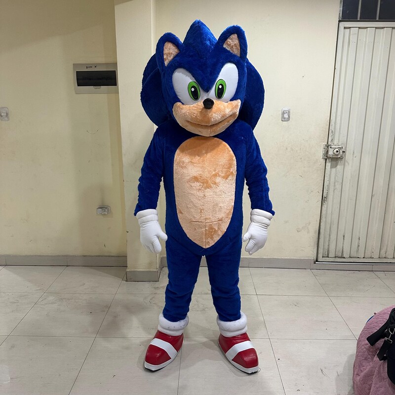Sonic The Hedgehog Mascot Costume Etsy Sonic The Hedgehog Mascot Costume Etsy
