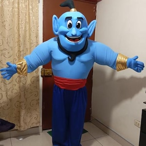 Disfraz de animal genio azul mascota fiesta evento Halloween eventos fiestas botarga