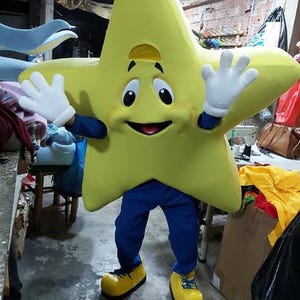 Yellow star Animal Costume Mascot Party Event Halloween events parties botarga
