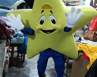 Yellow star Animal Costume Mascot Party Event Halloween events parties botarga