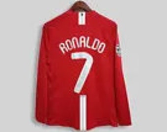 2007-2008 Manchester United Ronaldo #7 Home Shirt, Retro Football Jersey Ronaldo