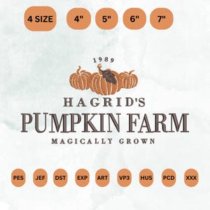 Kürbis Bauernhof Maschinenstickerei: Herbst Halloween (Digitaler Download)