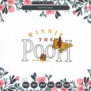 Yellow bear embroidery designs, honey bear machine digital embroidery designs, cute bear embroidery pattern, 3 SIZE - Instant downloads file