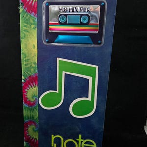 Handmade Blue Hardcover Music Playlist Book