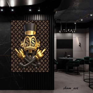 Cuadro premium de Scrooge McDuck, arte de Scrooge MCDUCK, para oficina, decoración del hogar, regalo perfecto, arte mural, decoración de pared, arte pop, arte de graffiti.