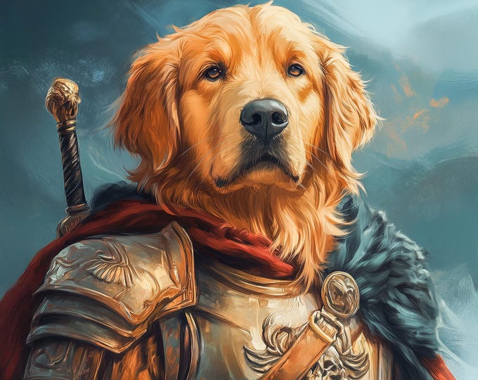 Custom Royal Pet Portrait: Renaissance Style Pet Art (Digital File or Canvas/Poster)