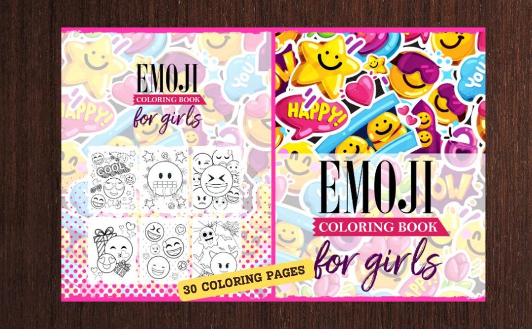 Emoji Coloring Pages for Girls - Etsy