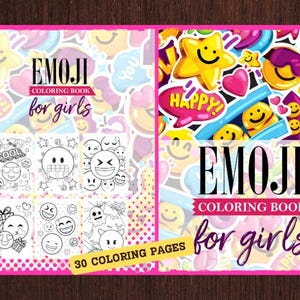 Emoji Coloring Pages for Girls - Etsy