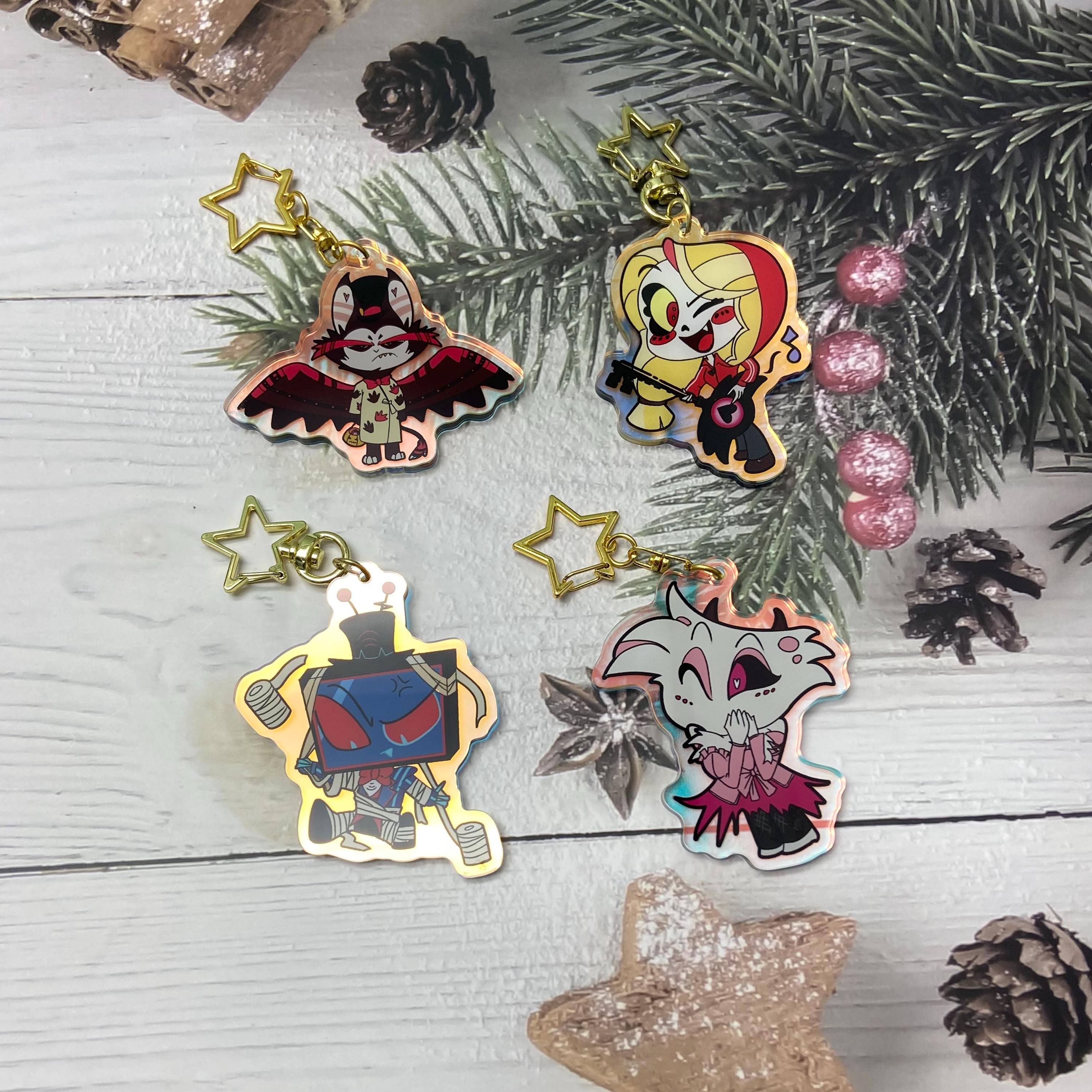 Hazbin Hotel Keychain, Hazbin Hotel Vox Keychain, Gift for Gamers