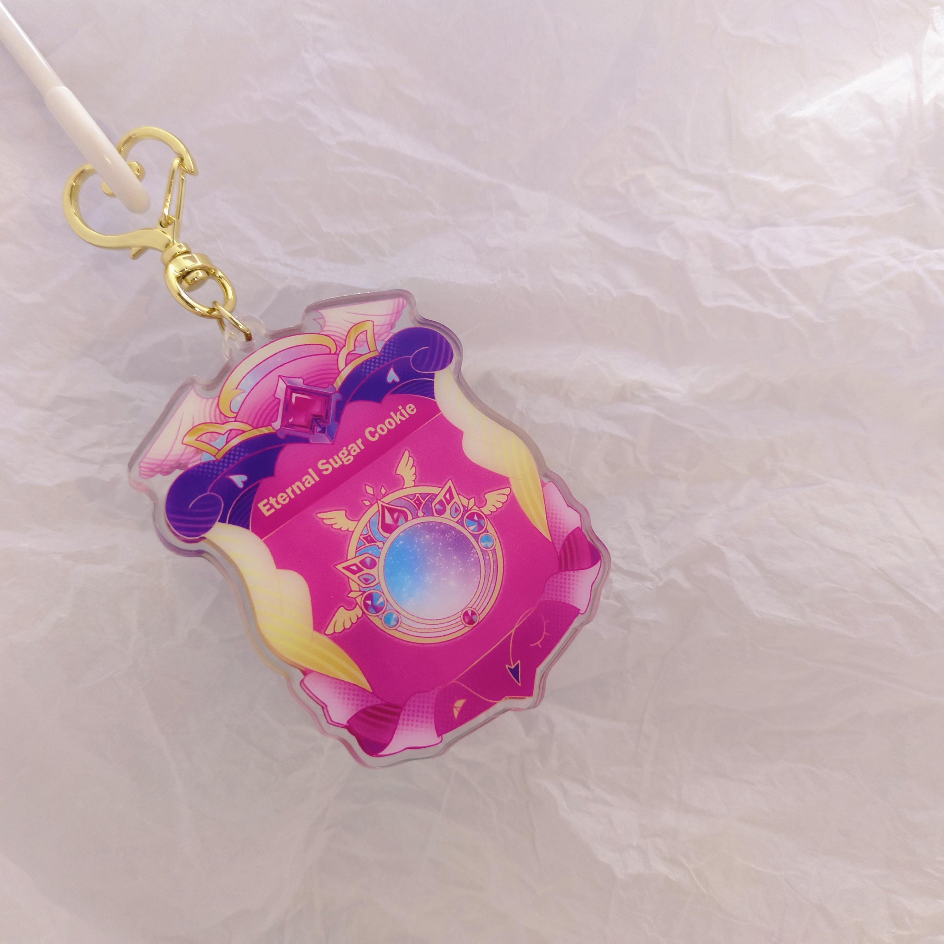 Cookie Run Kingdom Eternal Sugar Cookie Shaker Keychain, Cookie