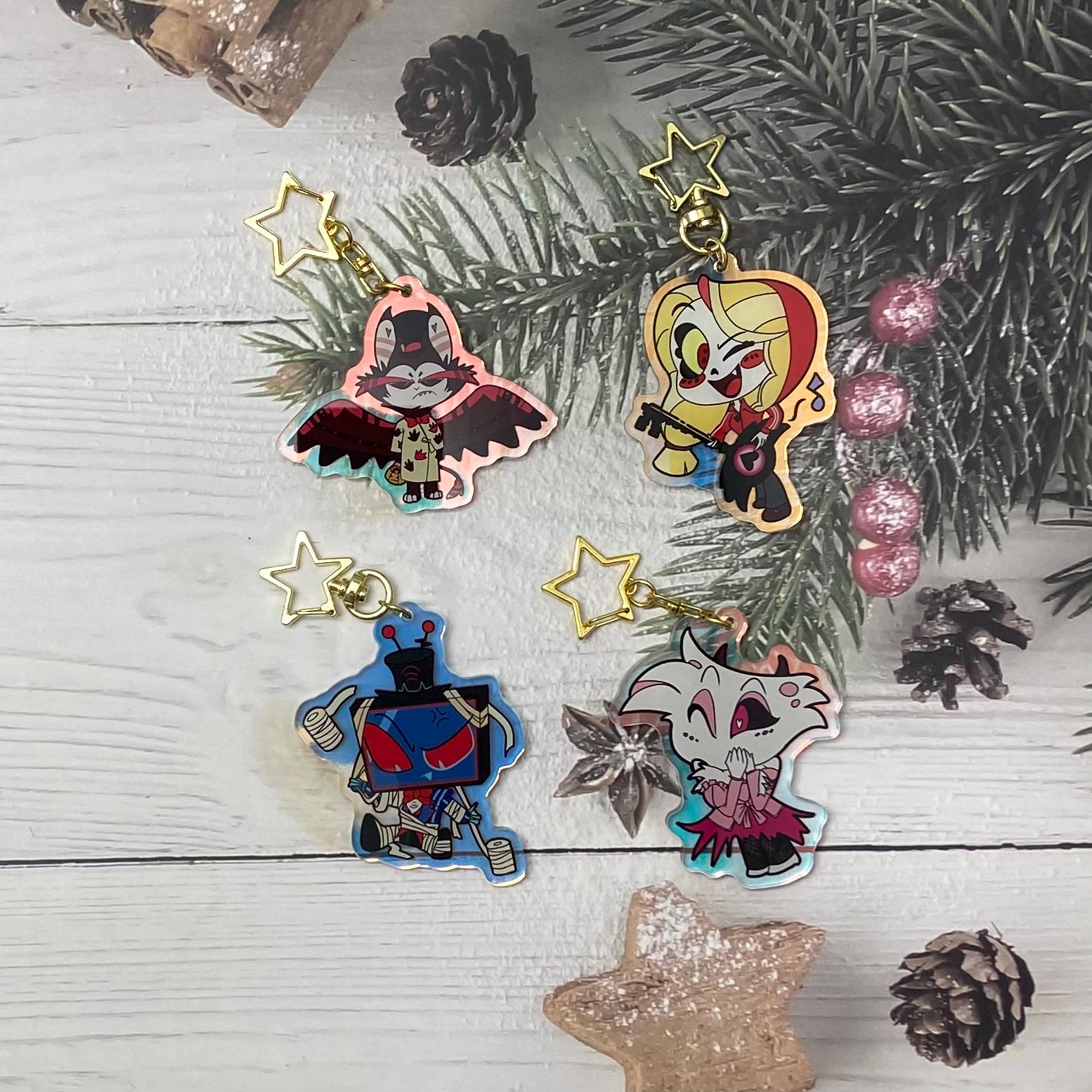 Hazbin Hotel Keychain, Hazbin Hotel Vox Keychain, Gift for Gamers