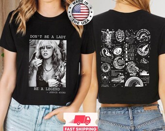 Don't Be A Lady Be A Legend Crop Top, Stevie Nicks Tank Top, Limited Stevie Nicks Retro Tank Top, Next Level 1533, BC 8882 Crop Top