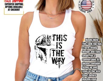 Disney Star Wars Tank Top, Mandalorian Tank Top, Galaxy's Edge/Darth Vader Women Racerback and Men Tank Top
