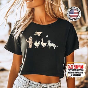 Little Bear Crop Top, Cute Animal Friends Crop Top, Animated TV Show Crop Top, Animal Friends Birthday Crop Tee