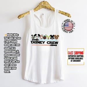 Disney Crew Star Wars Tank Top, Mandalorian Tank Tee, Galaxy's Edge/Darth Vader Women Racerback and Men Tank Top image 7