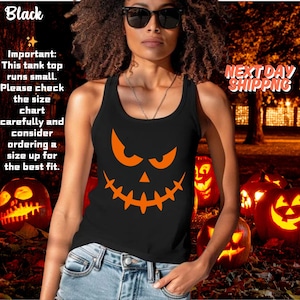 Pumpkin Faces Halloween Tank Top, Funny Halloween Tank Top, Group Halloween Tank Top, Halloween Tank Top, Halloween Party Tank Top