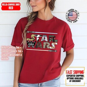 Camiseta Disney Star Wars, sudadera Mandalorian, camiseta de colores cómodos de Darth Vader, camiseta de Chewbacca, camiseta Star Jedi, camiseta de Luke Skywalker imagen 10