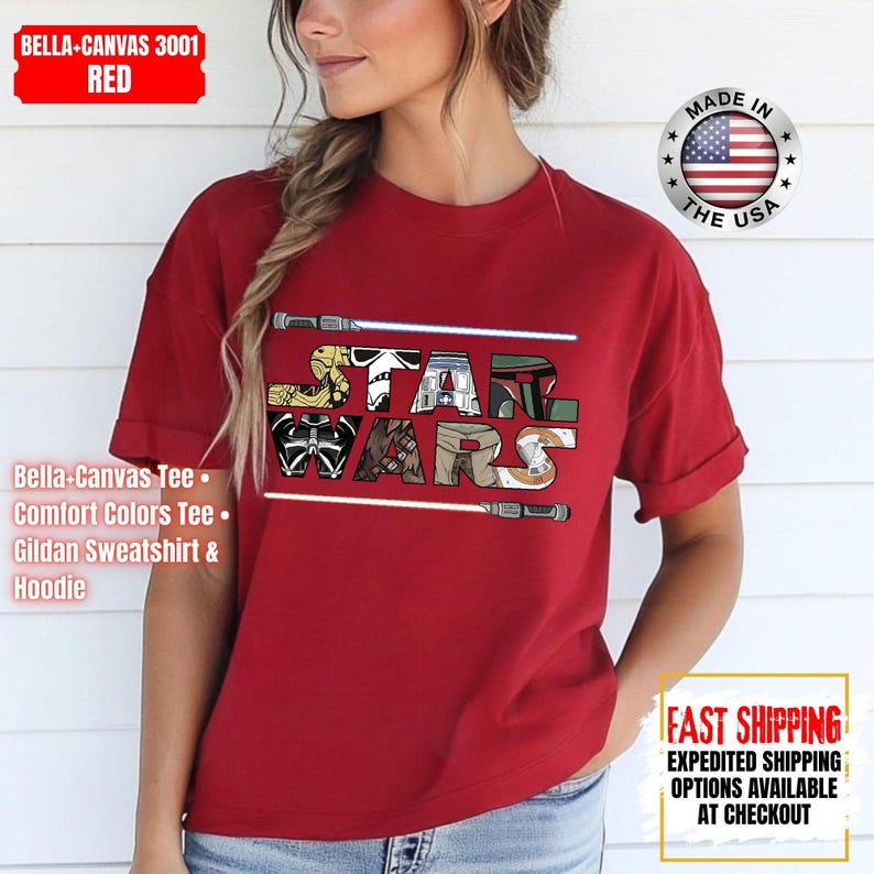 Camiseta Disney Star Wars, sudadera Mandalorian, camiseta de colores cómodos de Darth Vader, camiseta de Chewbacca, camiseta Star Jedi, camiseta de Luke Skywalker imagen 10