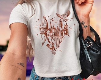Magical Book Crop Top, Universal Studios CropTops, Fantasy World Crop Tee, Witchery Castle Tee, Family Vacation 2026 Shirt