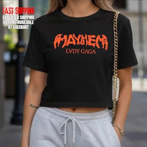 直販正本 値下 レディーガガ MAYHEM The Ball リブクロップタンクXL