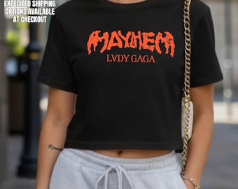 Lady Gaga Tour 2026 Crop Top, Lady Gaga Graphic Crop Top, The Mayhem Ball Tour Crop Top, Lady Gaga The Mayhem Ball Tour,Lady Gaga Tour Merch