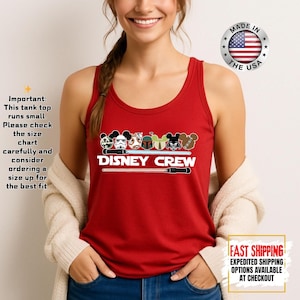 Disney Crew Star Wars Tank Top, Mandalorian Tank Tee, Galaxy's Edge/Darth Vader Women Racerback and Men Tank Top image 17