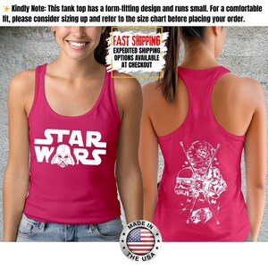 Disney Star Wars Tank Top, Mandalorian Tank Tee, Galaxy's Edge/Darth Vader Women Racerback and Men Tank Top image 13