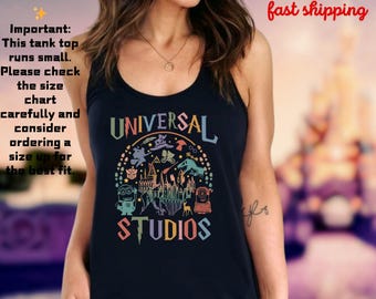 Vintage Disney Universal Studios 2026 Tank Top, Universal Studios Trip Tank Tops, Disney Family Vacation, Universal Orlando Shirt