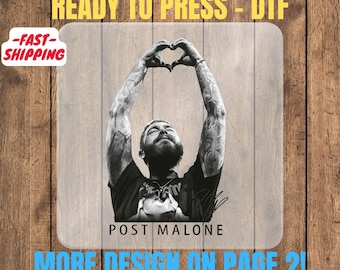 Post Malone DTF Transfer – Vintage Posty Ready to Press Design, Posty Big Ass Stadium Tour Rapper Cold Peel Heat Transfer for T-Shirts