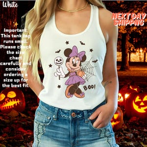 Retro Minnie Pumpkin Halloween Tank Top, Disneyworld Halloween Boo Tank Top, Disneyland Halloween Party, WDW Spooky Season Tank Top