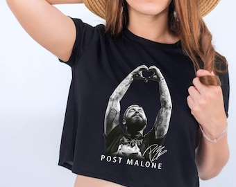 Top corto vintage de Post Malone, top corto infantil de Post Malone, gira de Post Malone, top corto de la gira de Posty 2026, top corto con merchandising de la gira de Posty