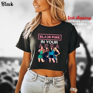 BlackPink Crop Top, Born Pink Crop Top, Kpop Fan Crop Top, Kpop Merch Crop Top, Blackpink World Tour Crop Top, Black Pink Tee Crop Top