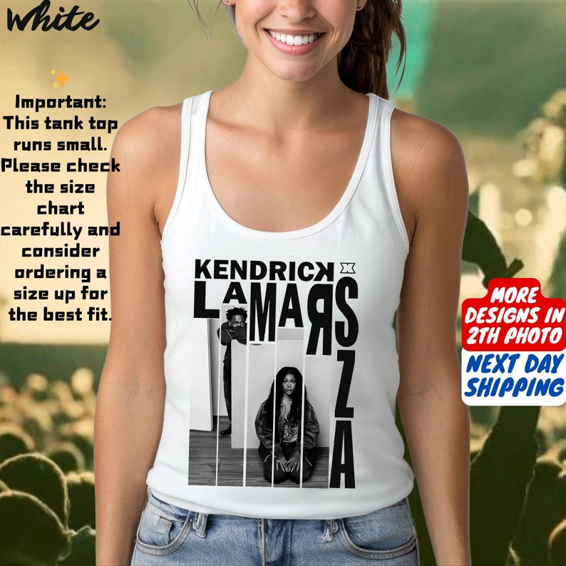 Kendrick Lamar & SZA Grand National Tour 2025 Concert Tank Top, Kendrick Lamar Tank Top, Sza