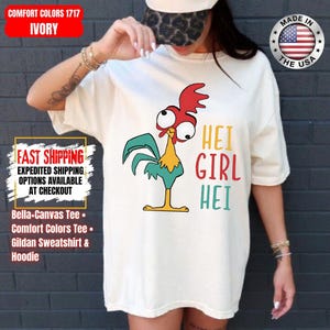 Hei Girl Hei Moana Comfort Colors Shirt, Disney Princess Moana Shirt, Disney Trip Sweatshirt, Disney Toddler Kids Shirts immagine 1