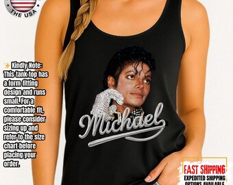 Michael Jackson 90s Styles Tank Top, Vintage 90s Styles Tank Top, King of Pop Graphic Tank Top, Moonwalk Inspired Outfit Tank Top