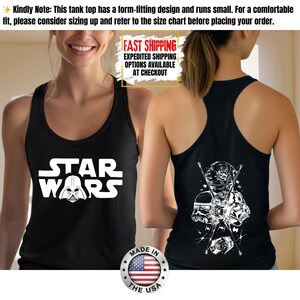 Disney Star Wars Tank Top, Mandalorian Tank Tee, Galaxy's Edge/Darth Vader Women Racerback and Men Tank Top image 8
