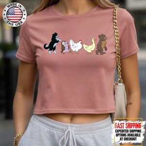 Little Bear Crop Top, Cute Animal Friends Crop Top, Animated TV Show Crop Top, Animal Friends Birthday Crop Tee