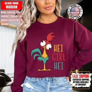 Hei Girl Hei Moana Comfort Colors Shirt, Disney Princess Moana Shirt, Disney Trip Sweatshirt, Disney Toddler Kids Shirts immagine 14