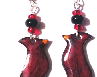 Red Cardinals with beads