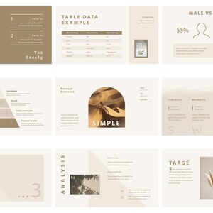Modern Warm Color Business Powerpoint Template, PPT, S2-037 - Etsy