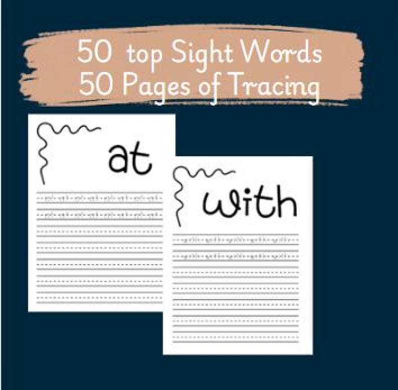 Tracing Sight Words - Etsy